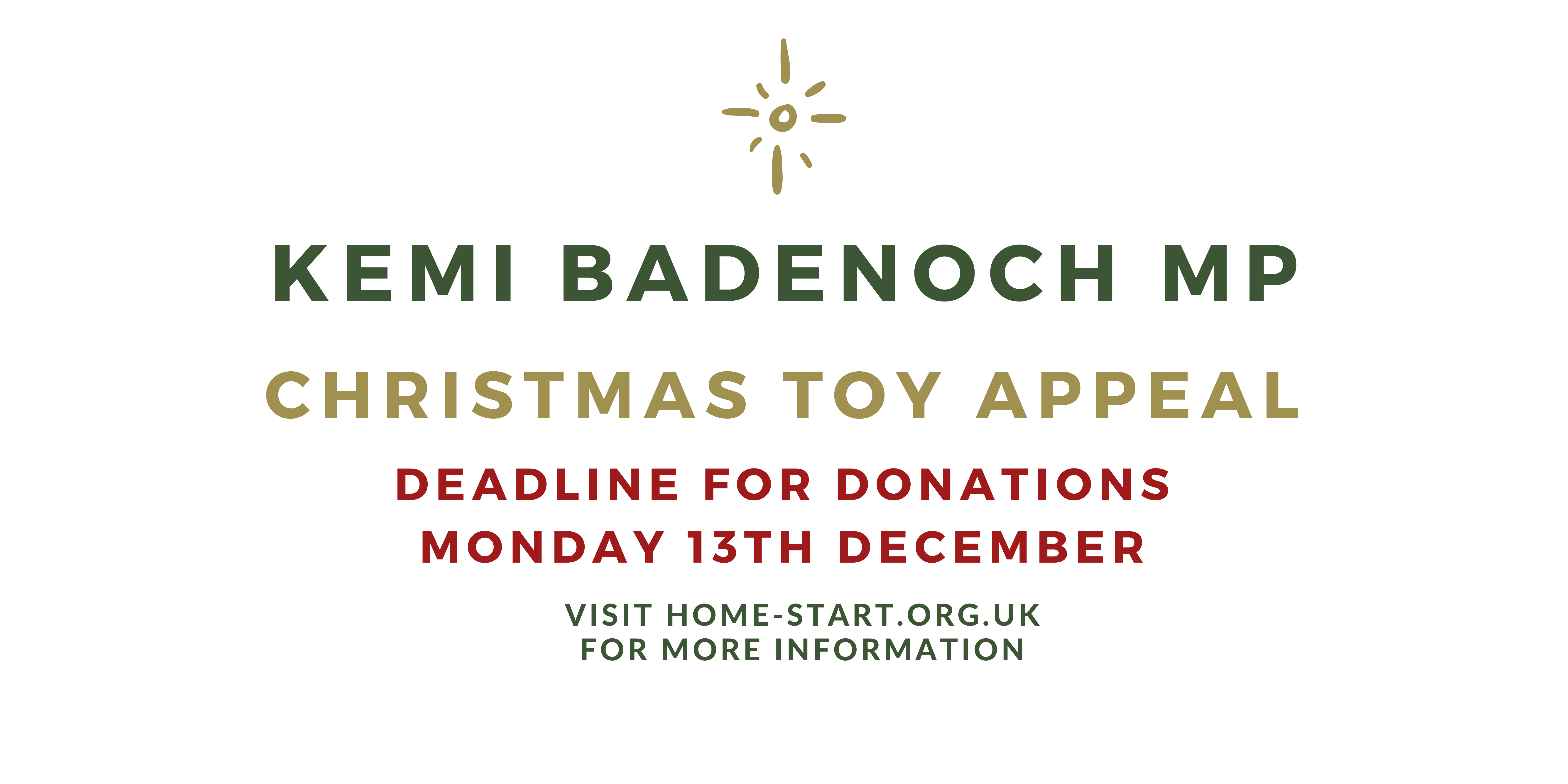 Local MP launches Christmas Toy Appeal | Kemi Badenoch